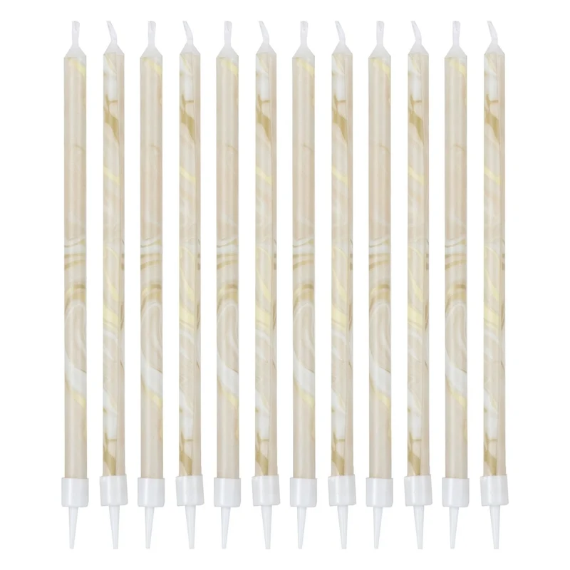 Kaarsen Marmer 18cm 12st