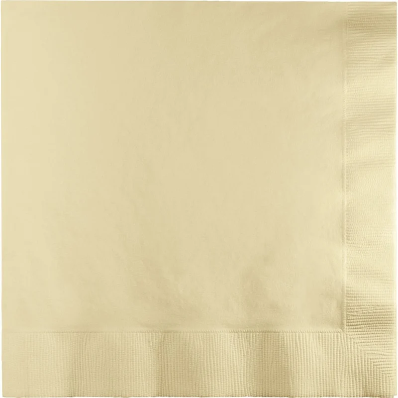 Ivoorkleurige Servetten 3-Laags 33cm 50st