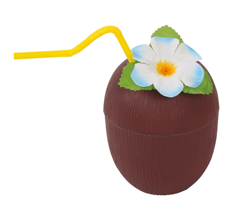 Kokosnootglas Rietje En Bloem