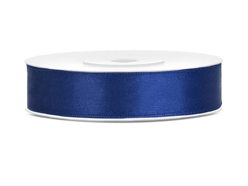 Satijn Lint Donkerblauw 12mm 25m