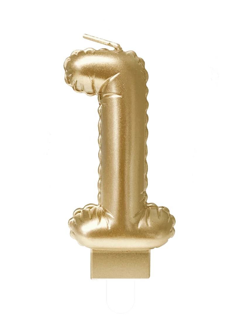 Kaars Folie Ballon Goud 1 10cm