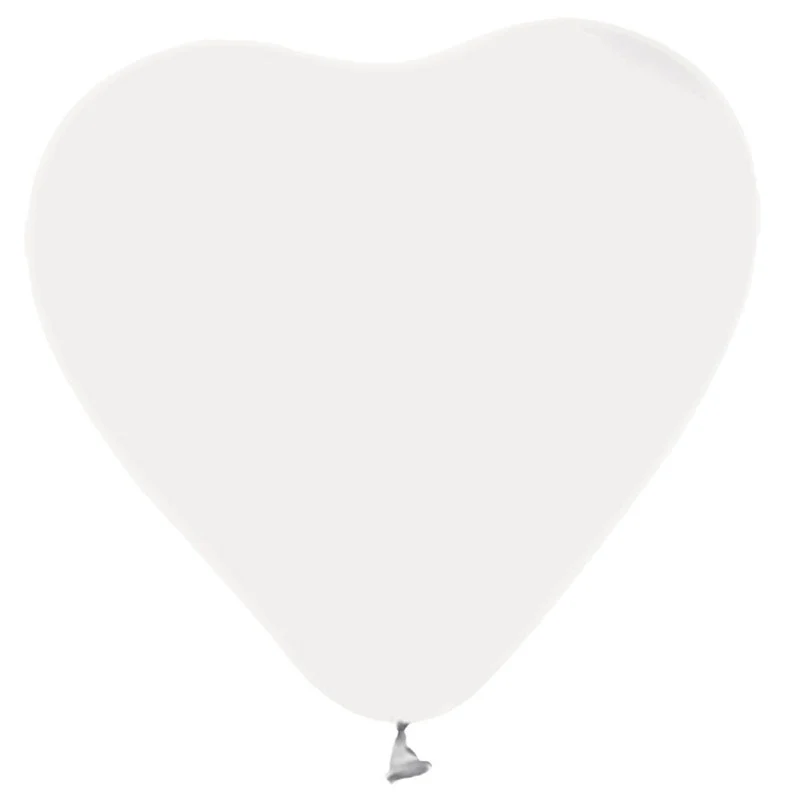 Witte Hartjes Ballonnen 30cm 6st