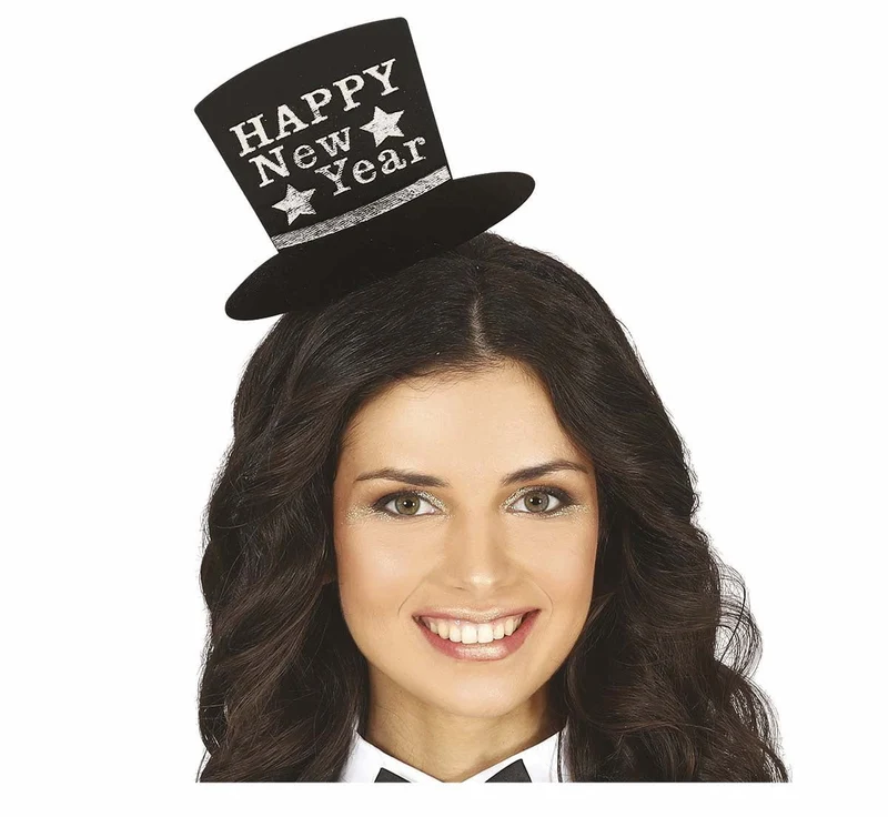 Zilveren Happy New Year Haarband