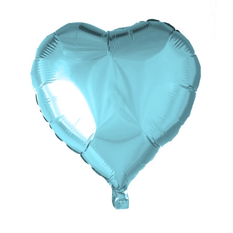 Helium Ballon Hart Lichtblauw 45cm leeg