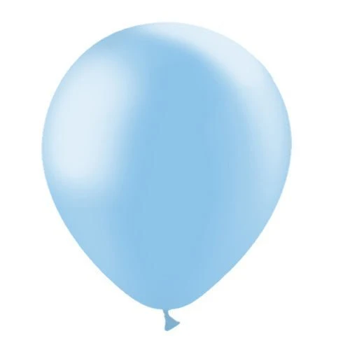 Lichtblauwe Ballonnen Metallic 30cm 50st