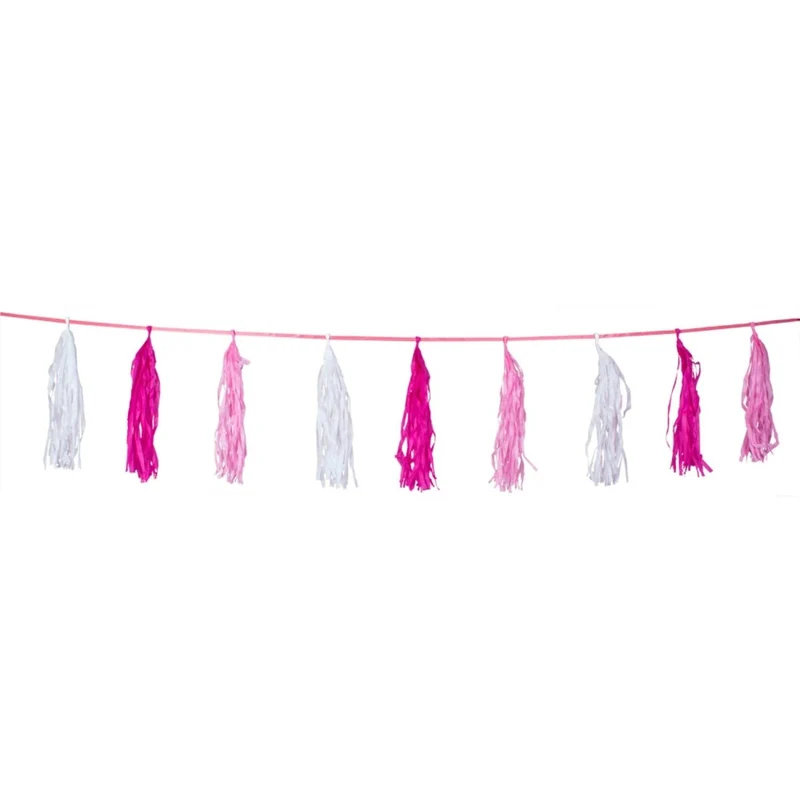 Tassel Slinger Lichtroze/Wit 3m