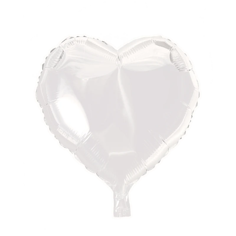 Helium Ballon Hart Wit 45cm leeg