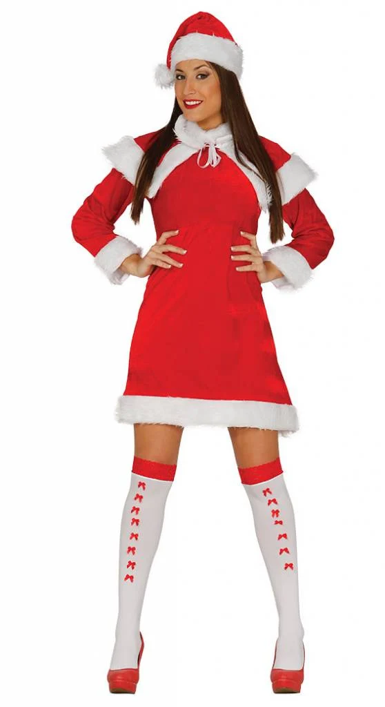 Kerstvrouw Jurkje Santa L