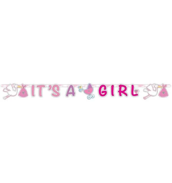 Geboorte Letterslinger Meisje It's A Girl 170cm