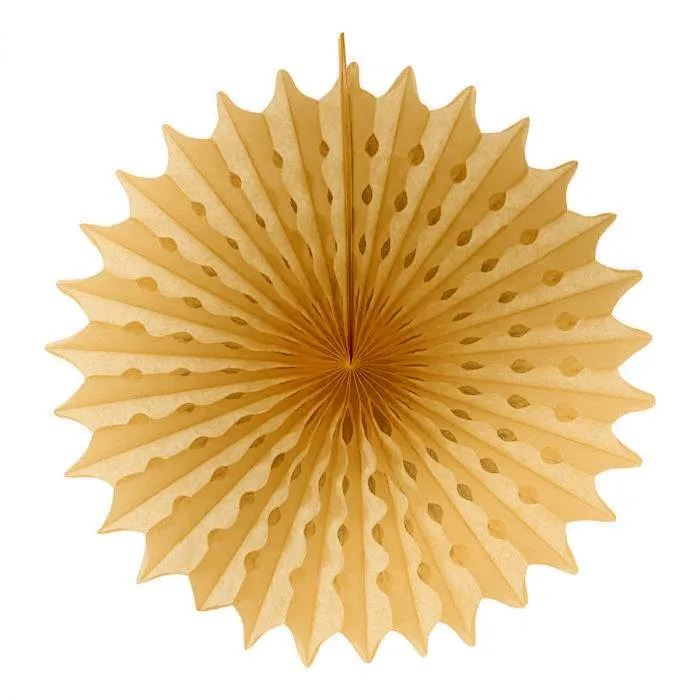 Papieren Waaier Goud 45cm