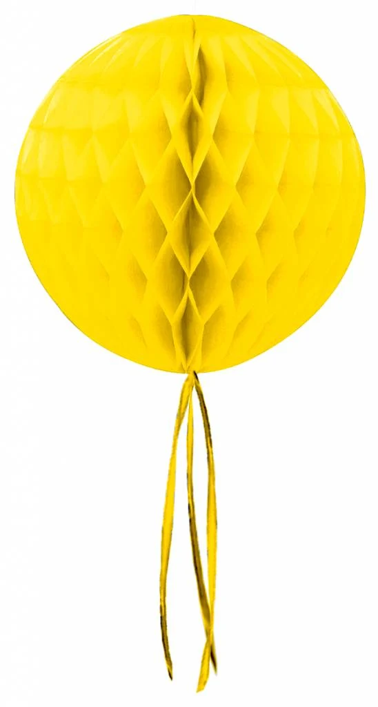 Honeycomb Bal Geel Franje 30cm
