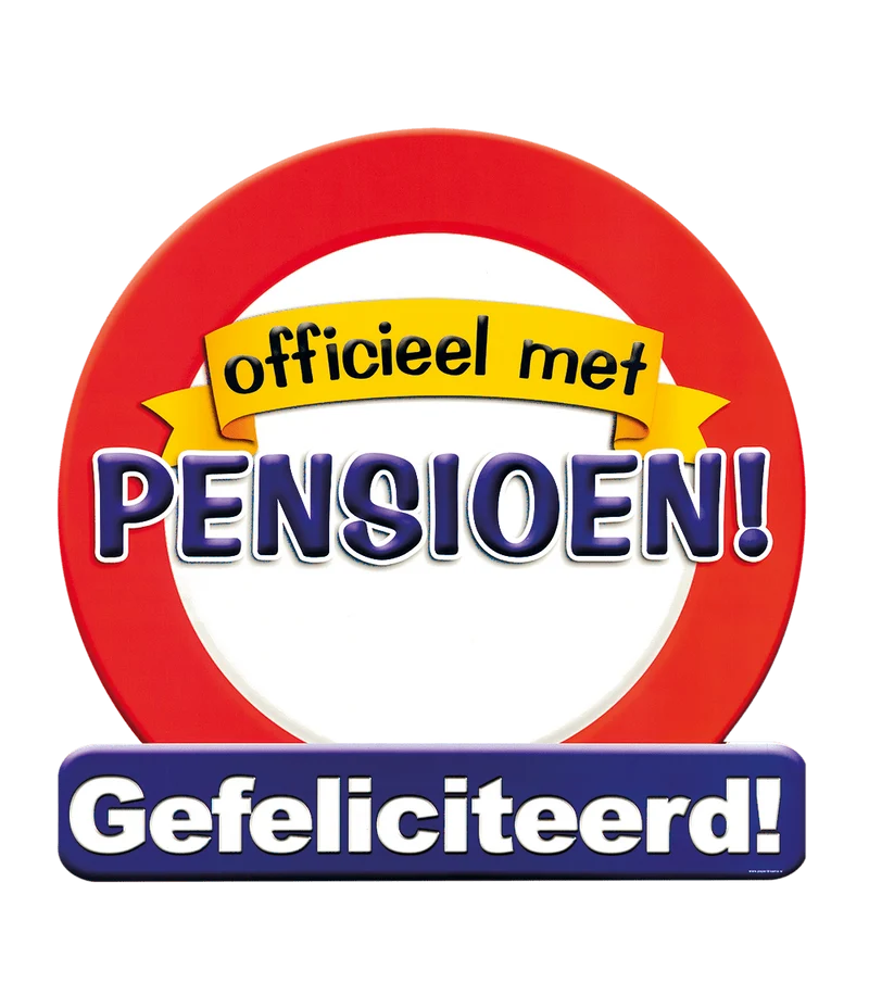 Deurbord Officieel met Pensioen 50cm