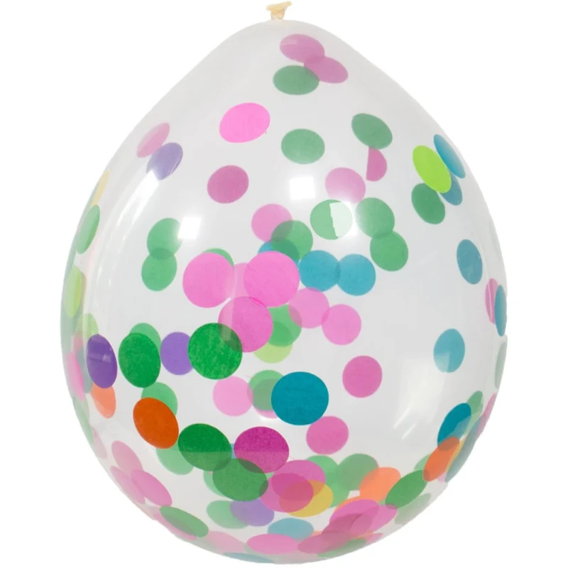Confetti Ballonnen Gekleurd 30cm 4st