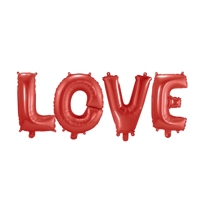 Ballonnen Letter Set Love Rood 41cm