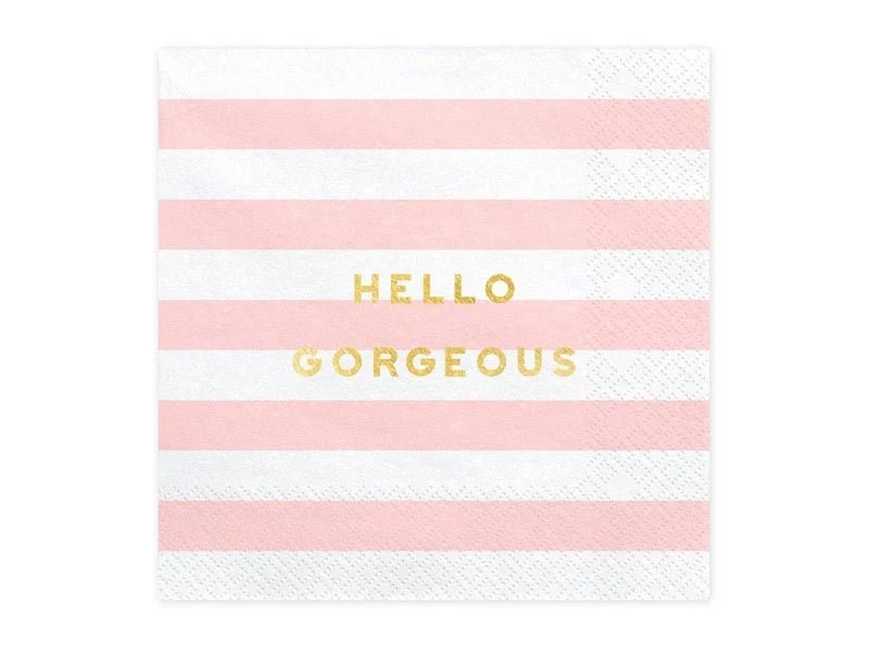 Lichtroze Servetten Hello Gorgeous 33cm 20st