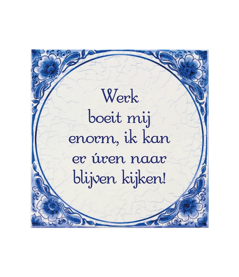 Delfts Blauw Tegel Werk Boeit 14,5cm