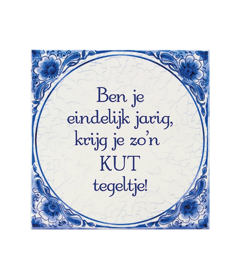 Delfts Blauw Tegel Kut Tegeltje 14,5cm