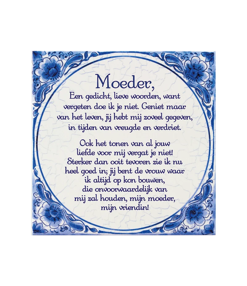 Delfts Blauw Tegel Moeder 14,5cm