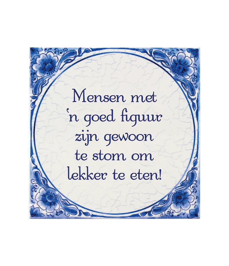 Delfts Blauw Tegel Goed Figuur 14,5cm