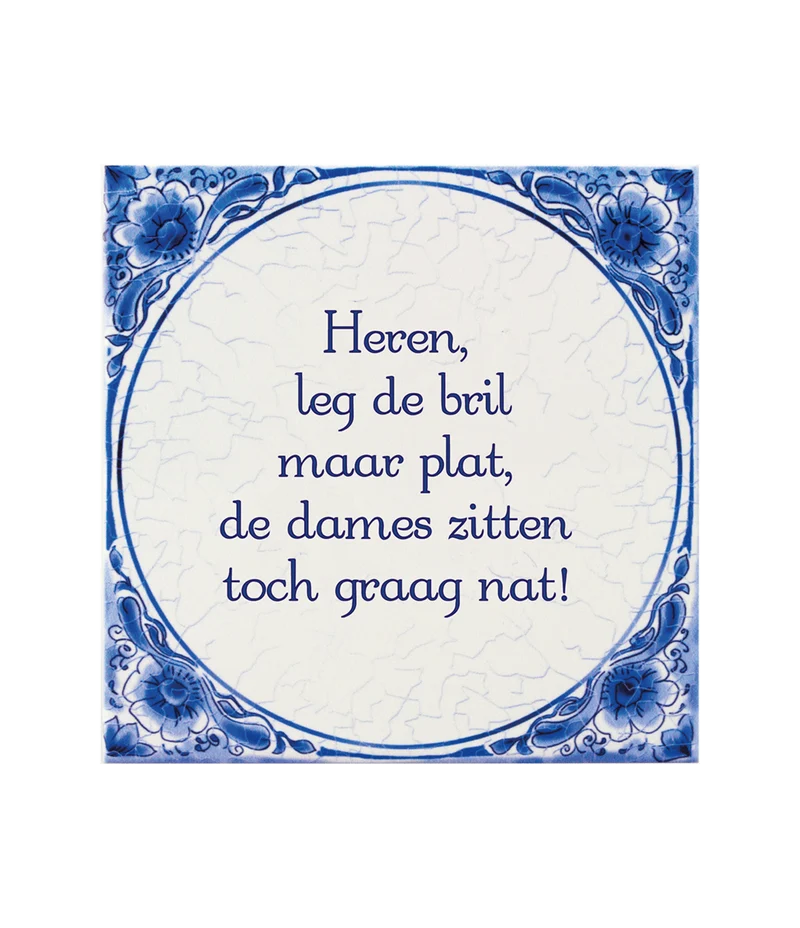 Delfts Blauw Tegel Bril Plat 14,5cm
