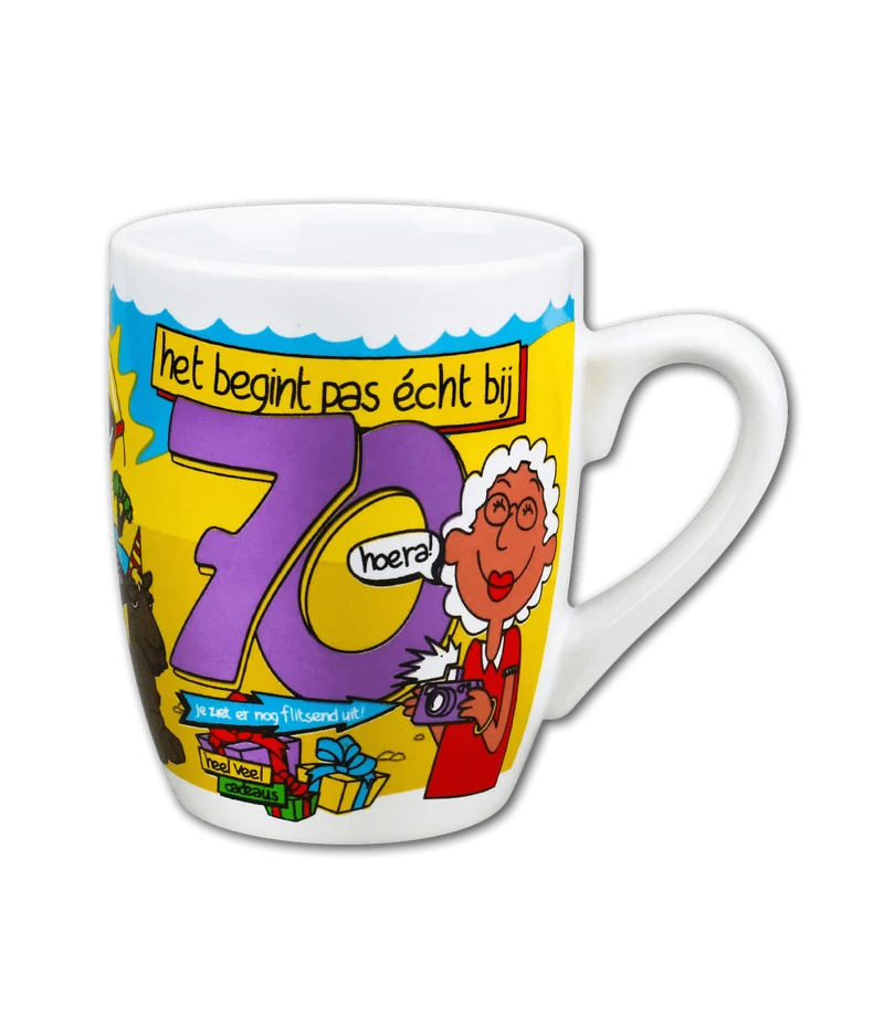 Mok 70 Jaar 12cm