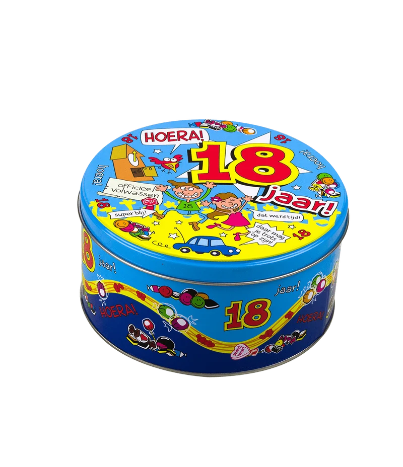 Snoeptrommel 18 Jaar 14cm