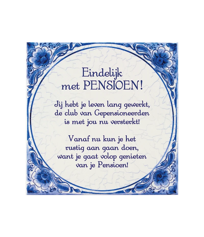 Delfts Blauw Tegel Pensioen 14,5cm