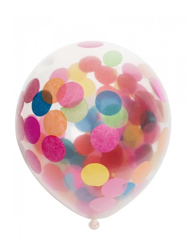 Confetti Ballonnen Gekleurd 30cm 6st