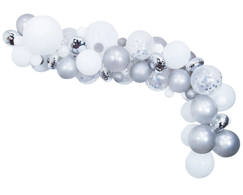 Ballonnenboog Zelf Maken Set Zilver 4m