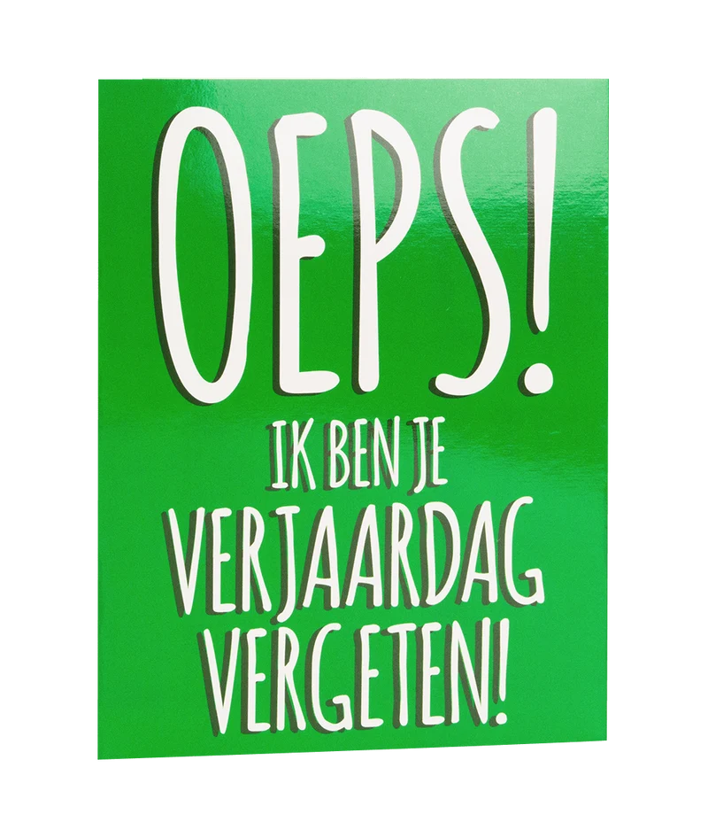 Wenskaart Oeps Vergeten 17cm