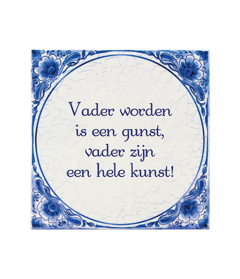 Delfts Blauw Tegel Vader Worden 14,5cm