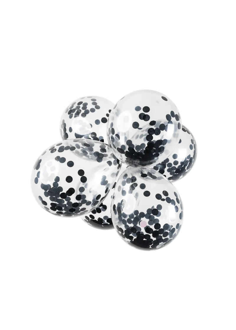 Confetti Ballonnen Zwart 30cm 6st