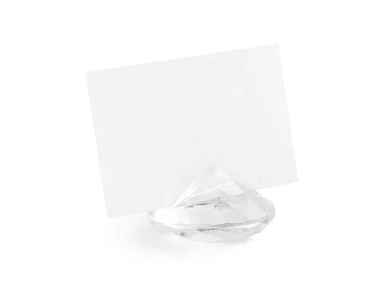 Tafelkaarthouder Doorzichtig Diamant 4cm 10st