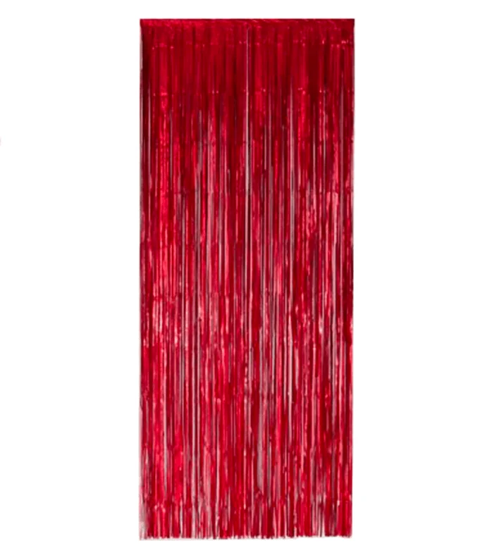 Rood Deurgordijn Folie 2,4m