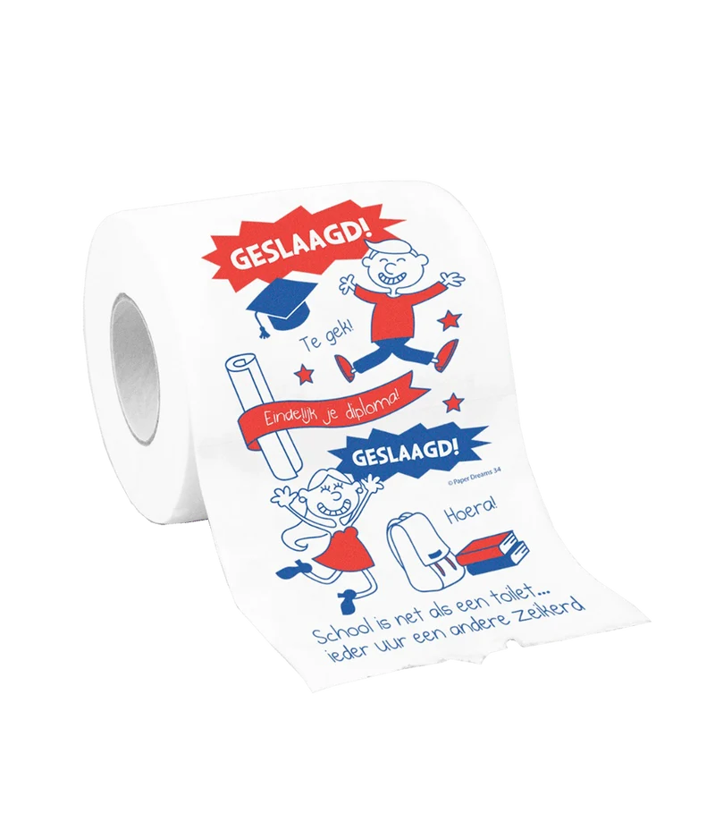 Toiletpapier Geslaagd School