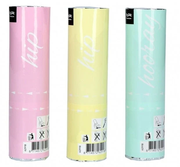 Confetti Kanonnen Set Pastel 15cm 3st