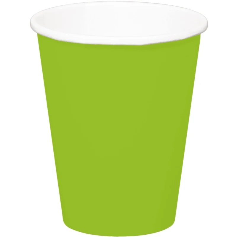 Lime Groene Bekers Karton 350ml 8st