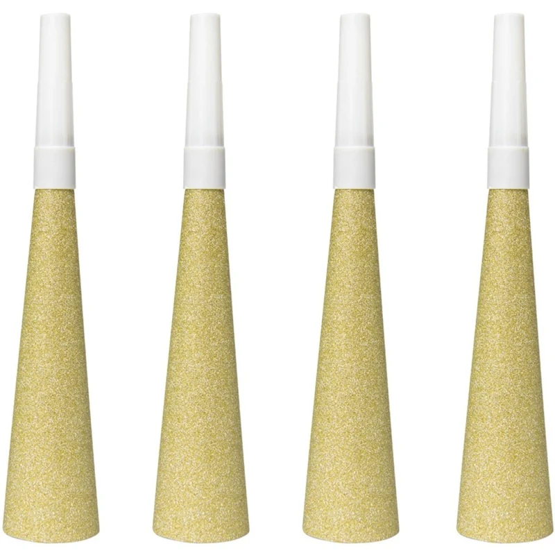 Feesttoeters Goud 19cm 4st
