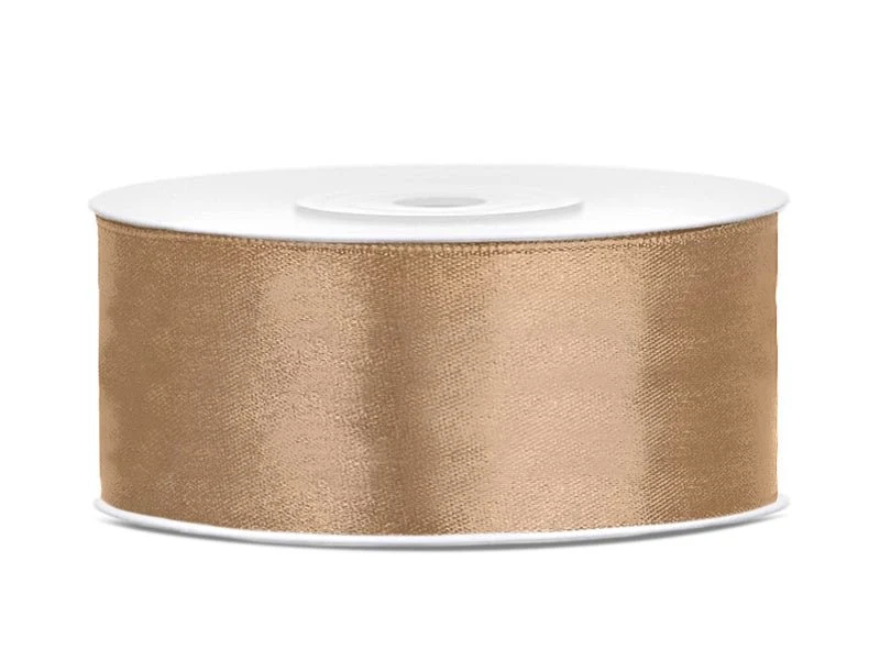 Satijn Lint Goud 25mm 25m
