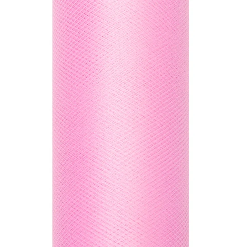 Roze Tule Rol 15cm 9m