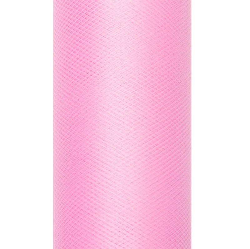 Lichtroze Tule Rol 30cm 9m