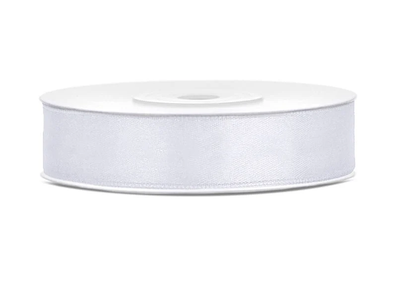 Satijn Lint Wit 12mm 25m