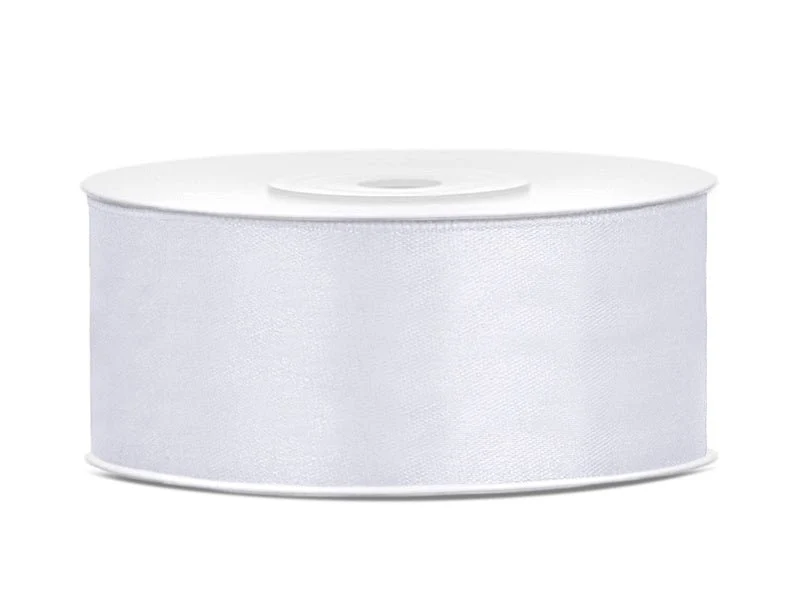 Satijn Lint Wit 25mm 25m