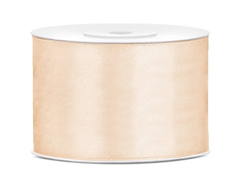 Satijn Lint Vanille Creme 50mm 25m