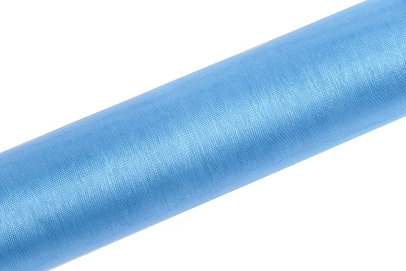 Lichtblauwe Organza Stof 16cm 9m