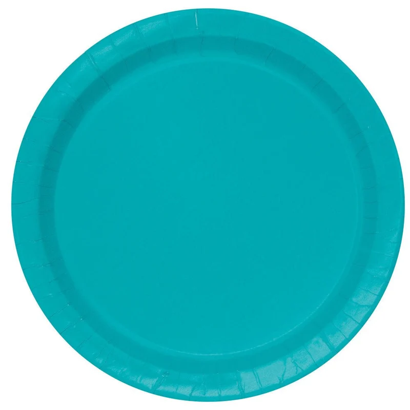 Turquoise Borden Rond 23cm 16st