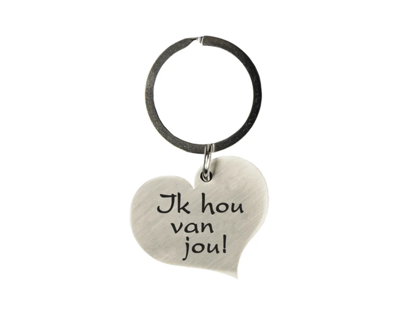 Sleutelhanger Hart Ik Hou Van Jou 10cm