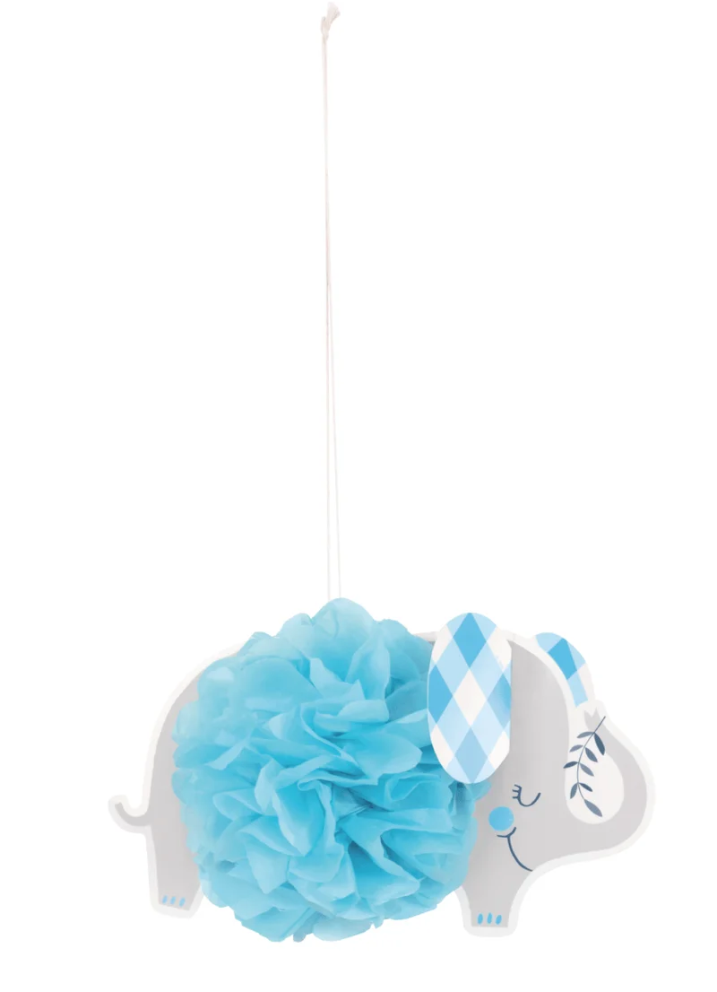 Baby Olifant Hangdecoratie Blauw 23cm 3st