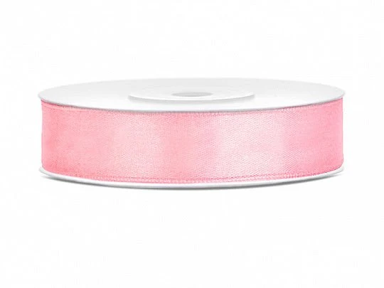Satijn Lint Lichtroze 12mm 25m