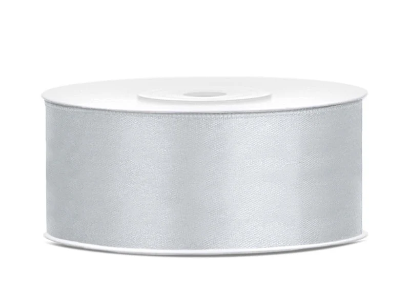 Satijn Lint Zilver 25mm 25m